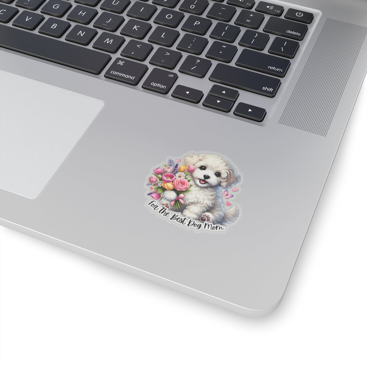 For The Best Dog Mom Sticker, Doxie Poo Mother's Day Vinyl Sticker, Cute Dog Lover Waterproof Kiss Cut Sticker, Small Gift Idea For Dog Moms