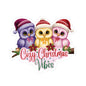 Cozy Christmas Vibes Owl Sticker, Cute Winter Holiday Sticker, Kiss Cut Waterproof Vinyl Sticker, Festive Gift Idea For Planners Scrapbooks