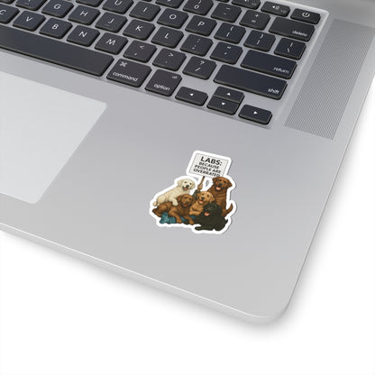 LABS: Because People Are Overrated Sticker, Funny Labrador Vinyl Sticker, Dog Lover Gift, Waterproof Pet Sticker, Laptop Planner Mug Decal