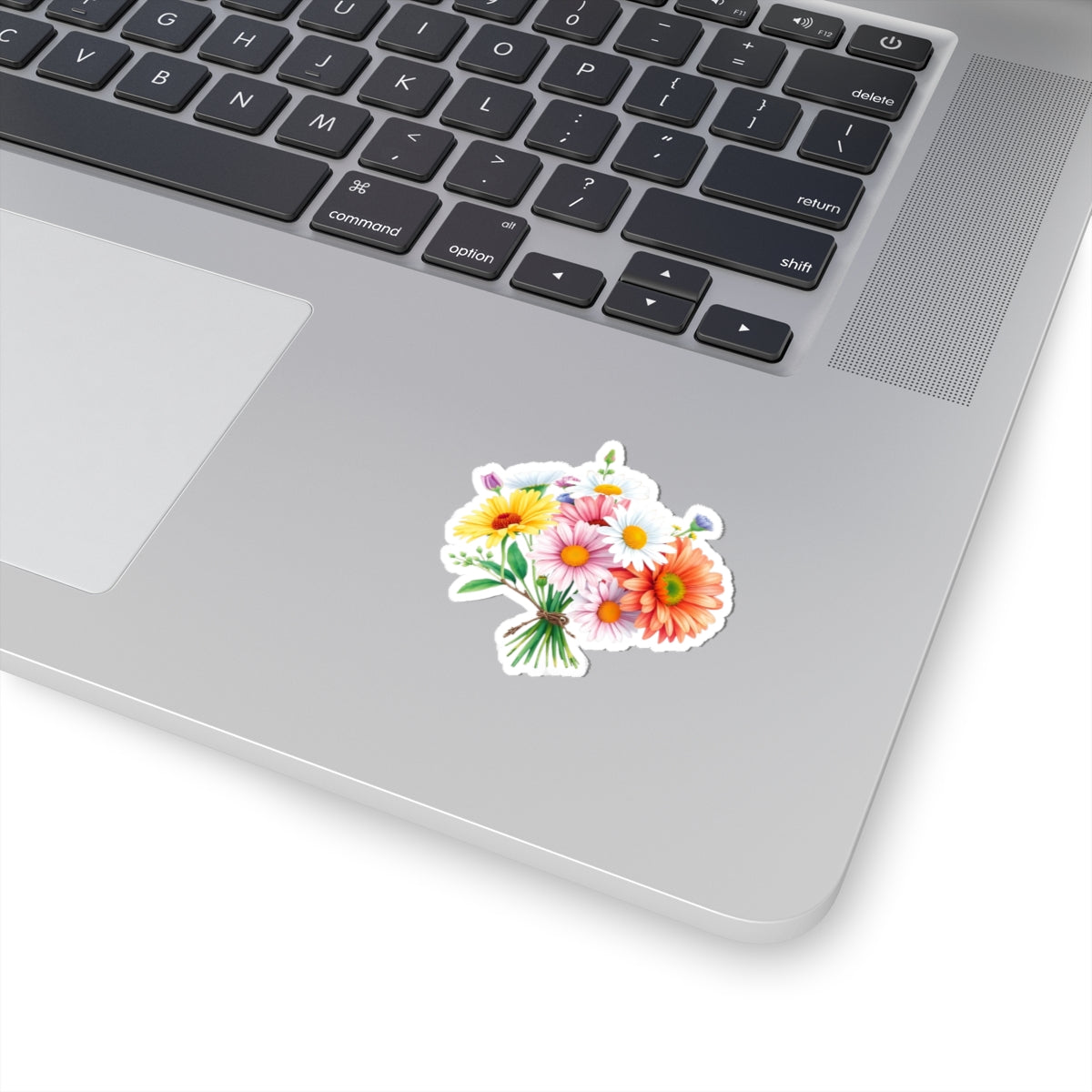 Daisy Flower Sticker, Romantic Floral Bouquet Vinyl Decal, Waterproof Kiss Cut Spring Aesthetic Gift For Her, Laptop Water Bottle Journal Art