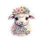 Easter Blessings Lamb Sticker, Spring Holiday Decor, Happy Easter Decal, Religious Christian Sticker, Cute Animal Sticker, Party Favor Cute Gift
