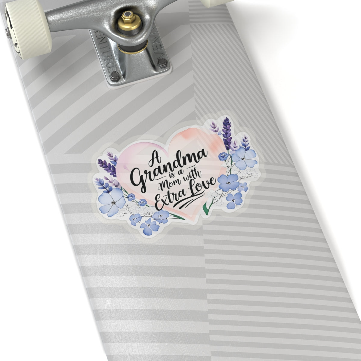 Grandma Mother's Day Kiss Cut Stickers, Floral Heart Gift Design, Cute Nana Sticker - Waterproof Vinyl Sticker