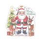 Merry Christmas Festivities Sticker, Holiday Cheer Kiss Cut Sticker, Cute Christmas Gift Idea, Waterproof Vinyl Sticker For Planners Scrapbooks