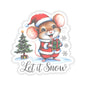 Let It Snow Sticker, Winter Kiss Cut Vinyl Decal, Christmas Holiday Sticker, Waterproof Sticker, Snowflake Sticker, Cute Laptop Sticker