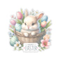 Happy Easter Sticker, Easter Bunny Vinyl Sticker, Spring Holiday Decal, Easter Egg Hunt Sticker, Cute Rabbit Sticker, Kids Craft Supplies Decal