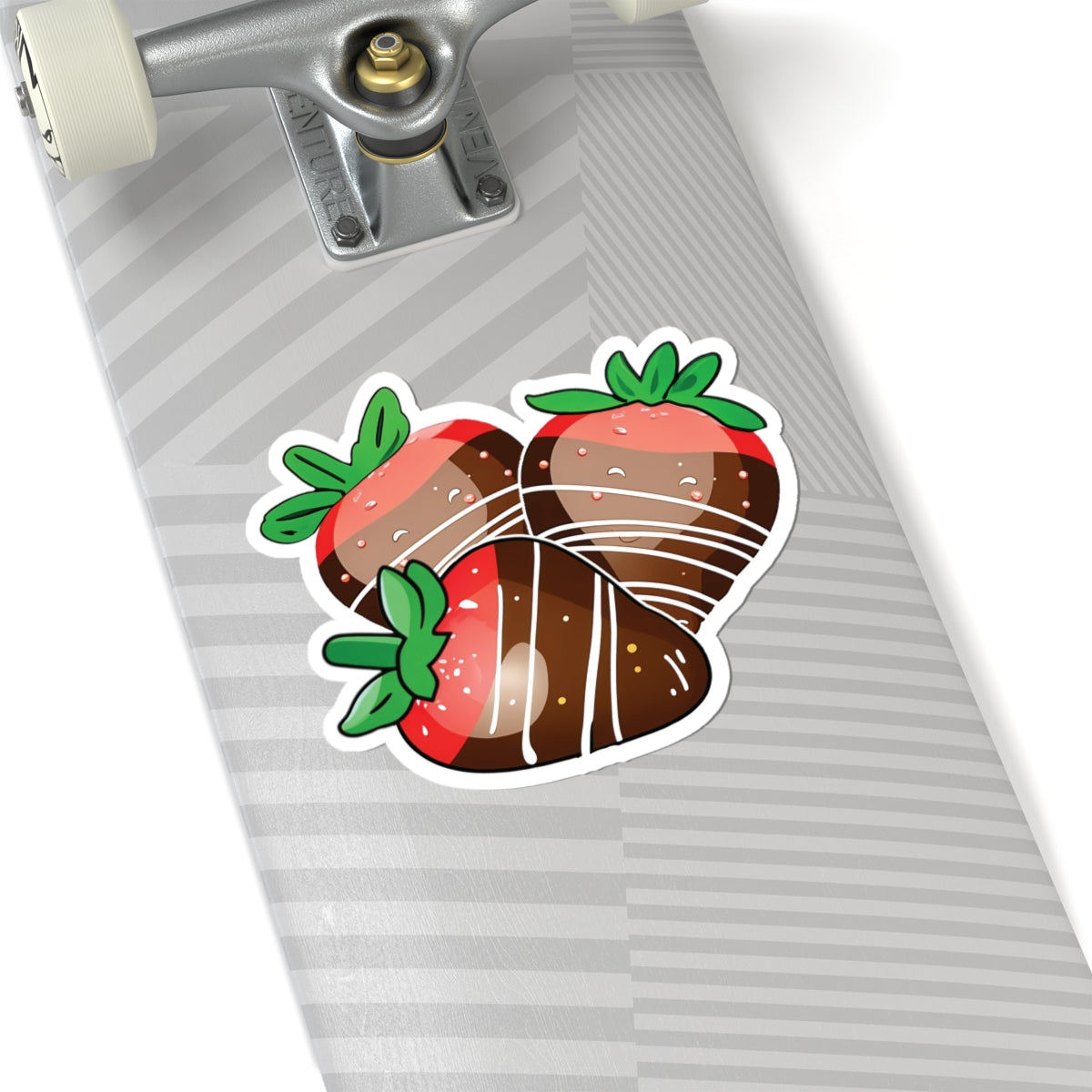 Chocolate Covered Strawberry Sticker, Food Lover Vinyl Decal, Valentine Dessert Sticker, Cute Fruit Sticker, Laptop Water Bottle Journal Decor