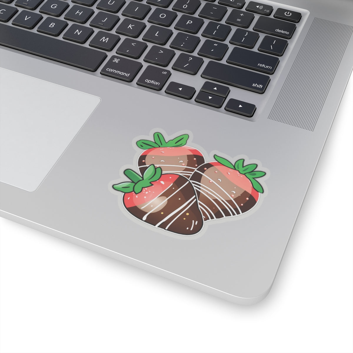 Chocolate Covered Strawberry Sticker, Food Lover Vinyl Decal, Valentine Dessert Sticker, Cute Fruit Sticker, Laptop Water Bottle Journal Decor