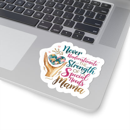 Special Needs Mama Kiss-Cut Stickers, Disability and Autism Awareness Decal Label Laptop, Mother's Day Gift