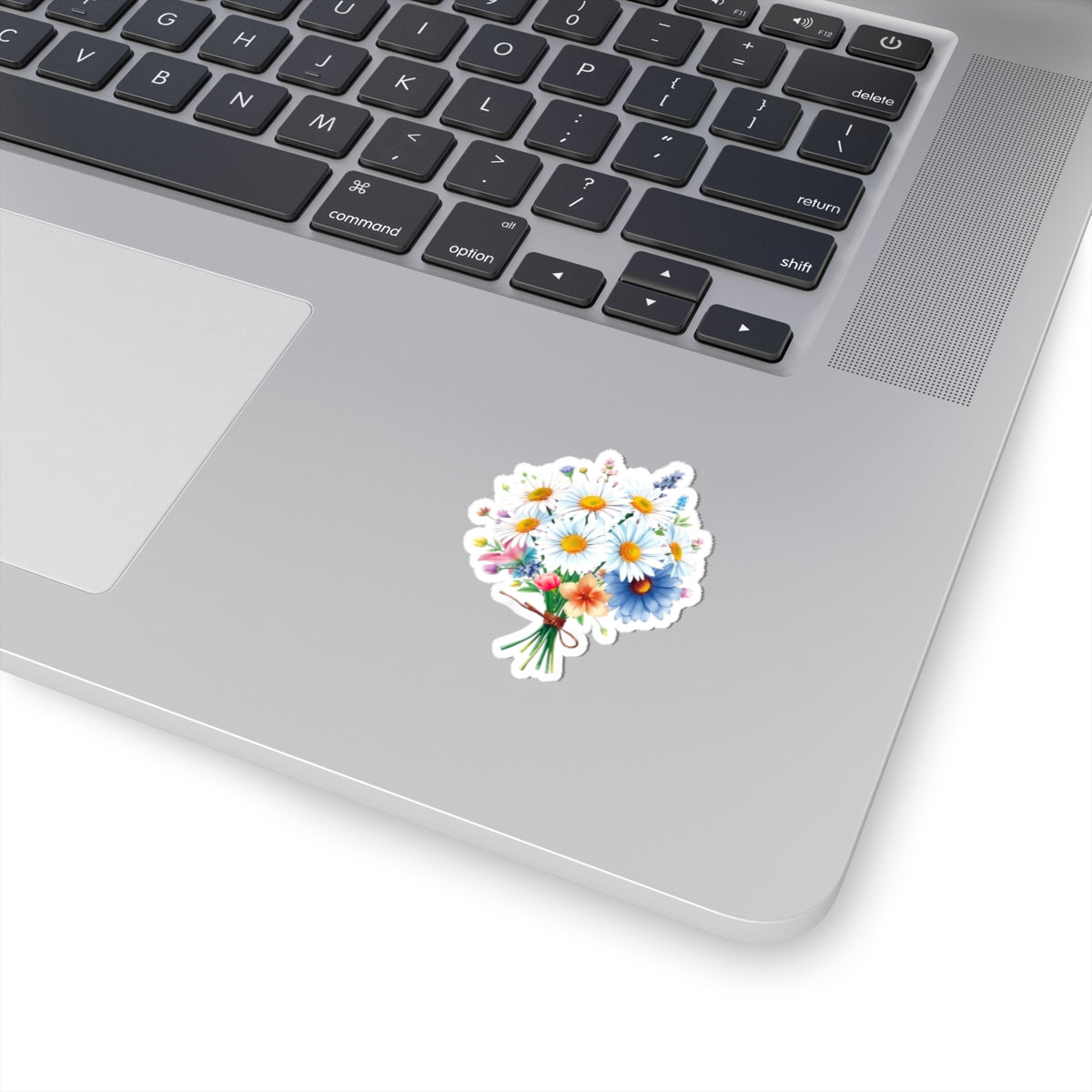 Beautiful Bouquet White Daisies Spring Flowers Kiss-Cut Sticker, Symbol of Purity Innocence Joy April Birth Flower Planner Sticker