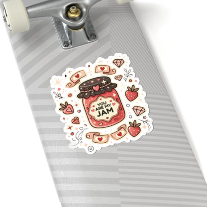 You Are My Jam Sticker, Cute Love Sticker, Funny Valentine Sticker, Romantic Gift For Her, Sweet Food Sticker Planner Sticker,  Scrapbook Sticker