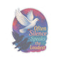 Often Silence Speaks The Loudest Sticker, Colorful Dove And Crows Vinyl Sticker, Deep Thought Introvert Gift Philosophy Art Waterproof Decal