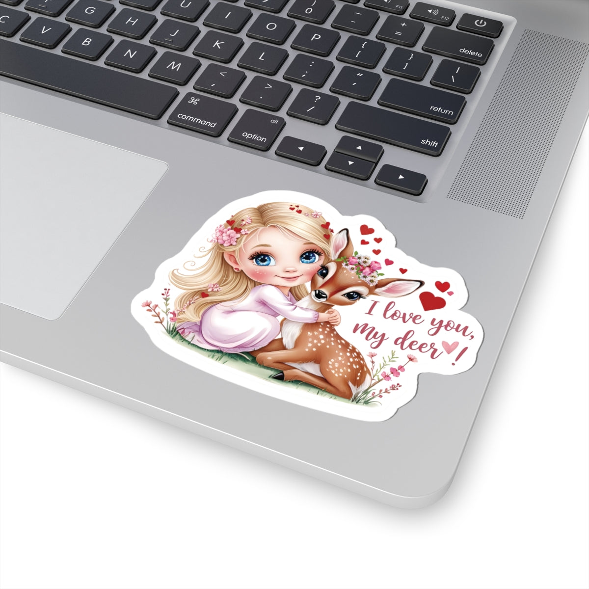 I Love You My Deer Sticker, Cute Romantic Sticker Gift For Girlfriend, Valentines Day Anniversary Vinyl Decal Laptop Mug Planner Journal Decor