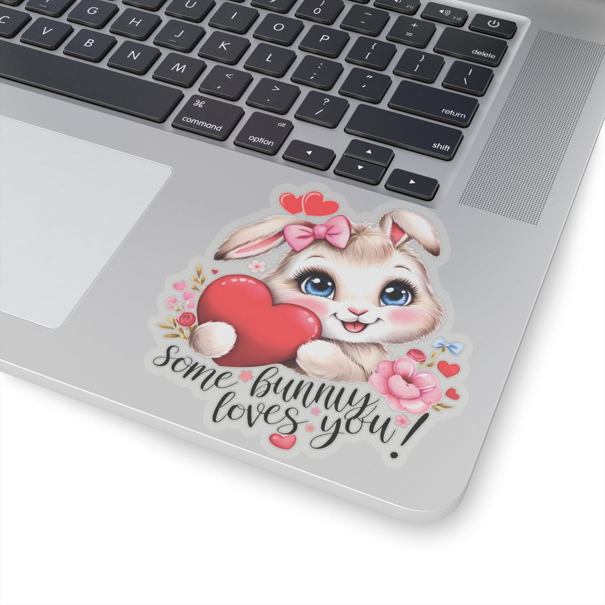 Some Bunny Loves You Sticker, Cute Bunny Valentines Gift, Romantic Pun Vinyl Decal, Waterproof Kiss Cut Laptop Water Bottle Journal Scrapbook