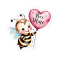 Bee Mine Sticker, Valentines Day Gift, Cute Bumble Bee Pun Vinyl Decal, Romantic Love Quote, Waterproof Kiss Cut Laptop Water Bottle Journal