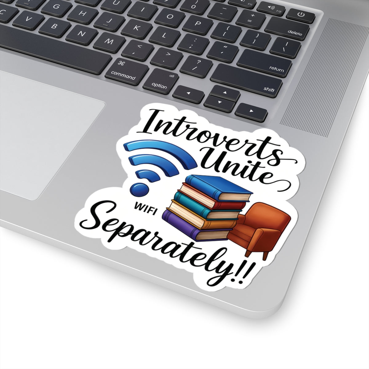 Introverts Unite (Separately) Sticker, Funny Introvert Humor Vinyl Decal, Anti-Social Quote Waterproof Durable Laptop Water Bottle Decoration