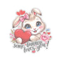 Some Bunny Loves You Sticker, Cute Bunny Valentines Gift, Romantic Pun Vinyl Decal, Waterproof Kiss Cut Laptop Water Bottle Journal Scrapbook