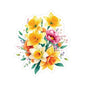 Spring Daffodil Sticker, March Birth Flower Symbol Of Hope Joy Good Luck, Waterproof Vinyl Kiss Cut Floral Laptop Water Bottle Scrapbook Gift
