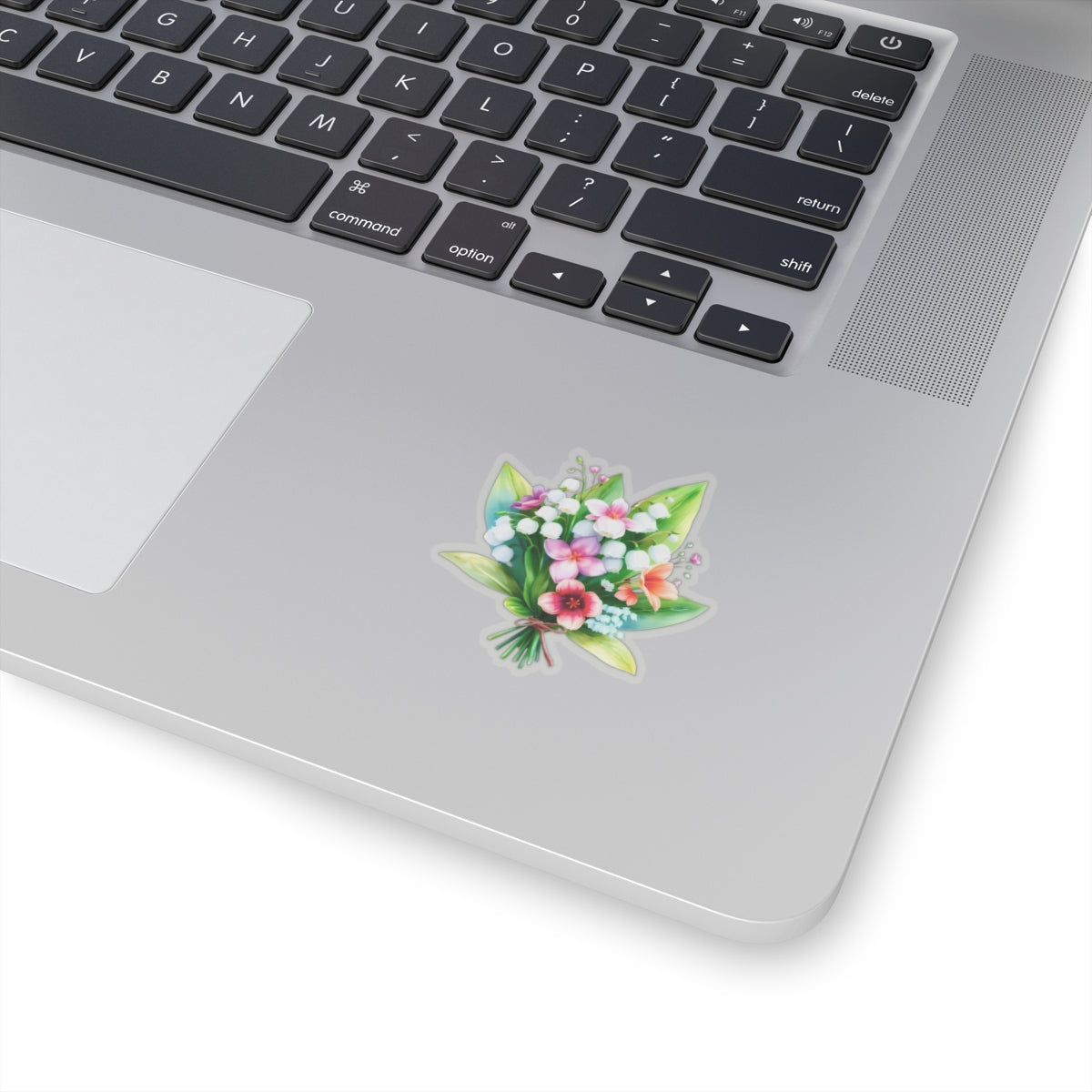 Spring Bouquet Sticker, Lily of The Valley May Birth Flower Vinyl Decal, Floral Laptop Sticker Water Bottle Gift Mother's Day Sticker
