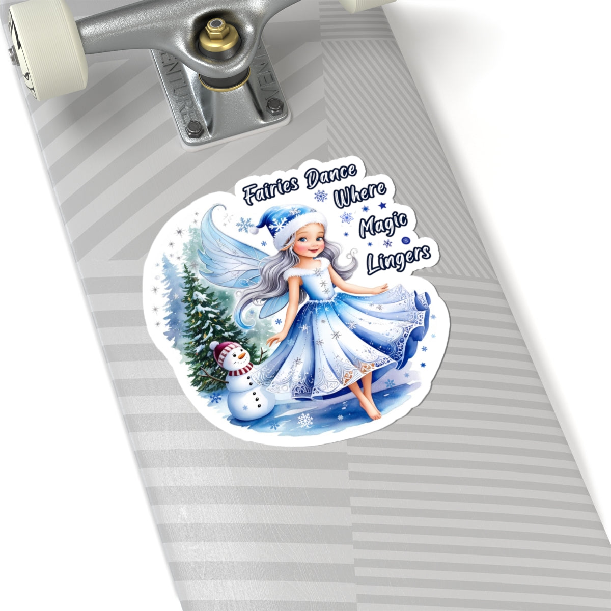 Fairies Dance Where Magic Lingers Sticker, Fantasy Fairy Vinyl Sticker, Whimsical Quote Sticker Scrapbook Sticker, Cute Laptop Sticker
