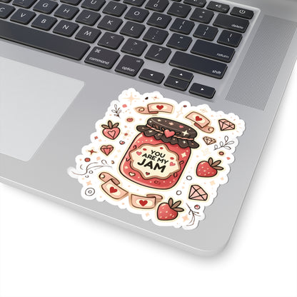 You Are My Jam Sticker, Cute Love Sticker, Funny Valentine Sticker, Romantic Gift For Her, Sweet Food Sticker Planner Sticker,  Scrapbook Sticker