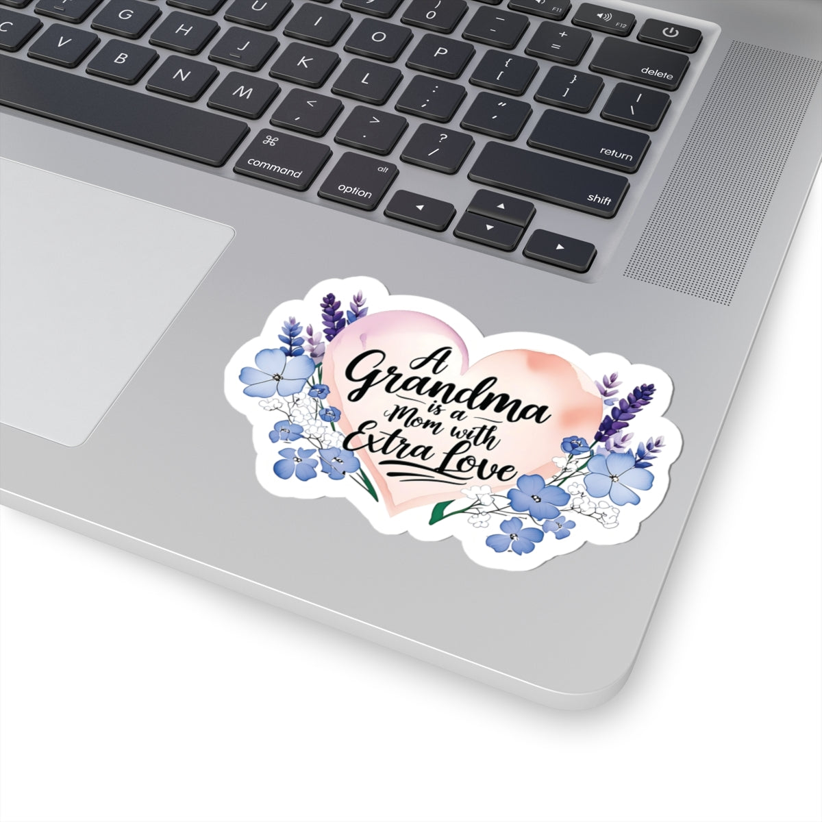 Grandma Mother's Day Kiss Cut Stickers, Floral Heart Gift Design, Cute Nana Sticker - Waterproof Vinyl Sticker