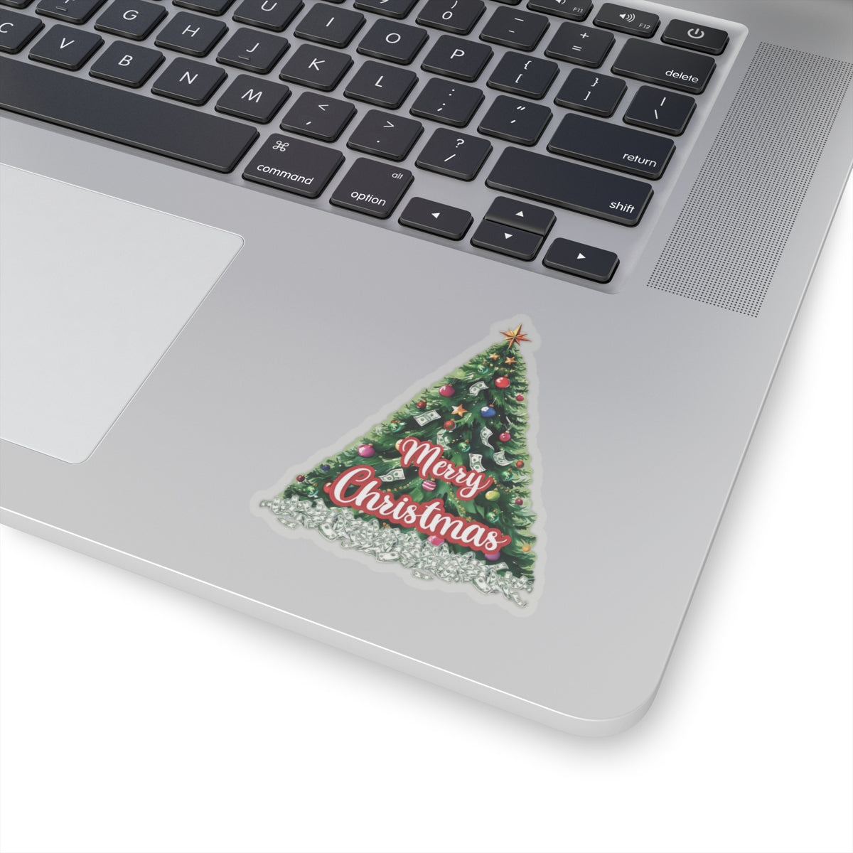 Christmas Prosperity Tree Sticker, Holiday Money Tree Vinyl Decal, Merry Christmas Gift, Laptop Decor, Prosperity Art Xmas Planner Scrapbook Mug Decal