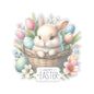 Happy Easter Sticker, Easter Bunny Vinyl Sticker, Spring Holiday Decal, Easter Egg Hunt Sticker, Cute Rabbit Sticker, Kids Craft Supplies Decal