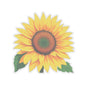 Magnificent Sunflower Kiss Cut Sticker, Floral Deca Botanical Design Laptop Decor, Water Bottle Sticker, Nature Lover Gift Mothers Day Gift