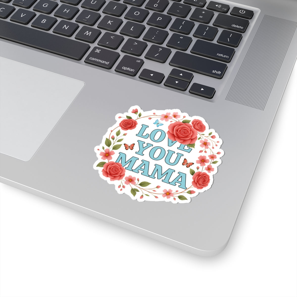 Love You Mama Kiss Cut Sticker Floral Heart Mom Decal Mothers Day Gift For Mama Laptop Sticker Journal Scrapbook Planner Vinyl Art