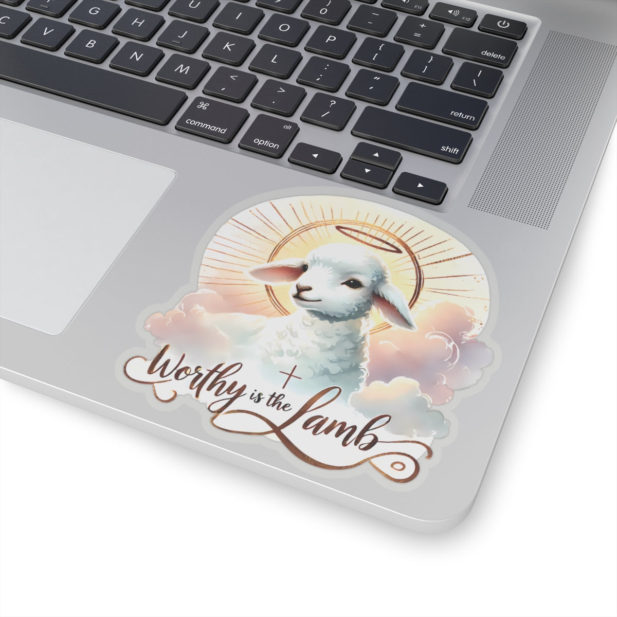 Worthy Is The Lamb Sticker, Easter Religious Decor, Christian Vinyl Decal, Cute Lamb Sticker, Bible Verse Sticker, Laptop Decor Sunday School