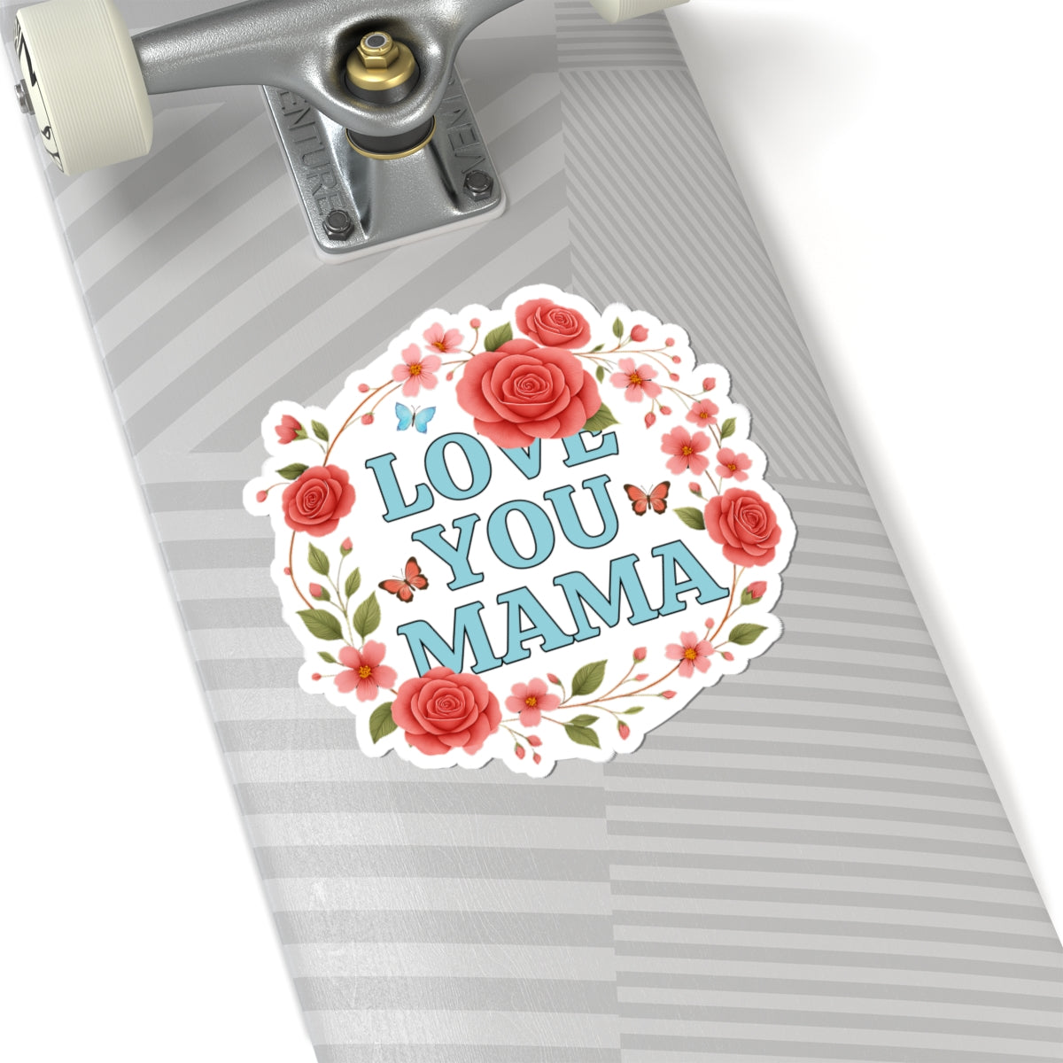 Love You Mama Kiss Cut Sticker Floral Heart Mom Decal Mothers Day Gift For Mama Laptop Sticker Journal Scrapbook Planner Vinyl Art