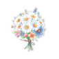 Beautiful Bouquet White Daisies Spring Flowers Kiss-Cut Sticker, Symbol of Purity Innocence Joy April Birth Flower Planner Sticker