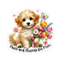 Paws And Flowers For Mom Sticker, Cute Dog Sticker, Mom Gift Sticker, Watercolor Vinyl Sticker, Floral Puppy Decal, Mother's Day Gift For Dog Lovers, Pet Stickers