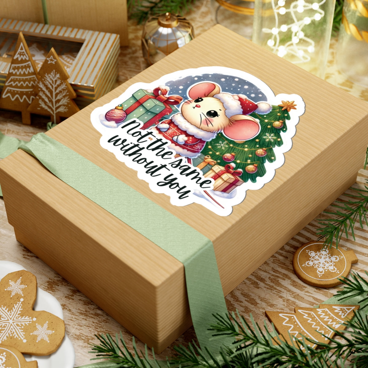 Not The Same Without You Winter Vinyl Kiss-Cut Stickers, Merry Christmas Decals, Holiday Sticker, Winter Decor Popular Gift, Laptop iPad Decor