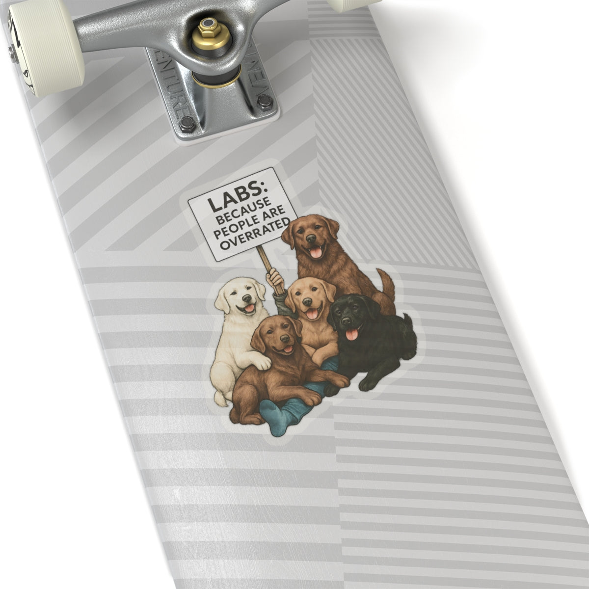 LABS: Because People Are Overrated Sticker, Funny Labrador Vinyl Sticker, Dog Lover Gift, Waterproof Pet Sticker, Laptop Planner Mug Decal