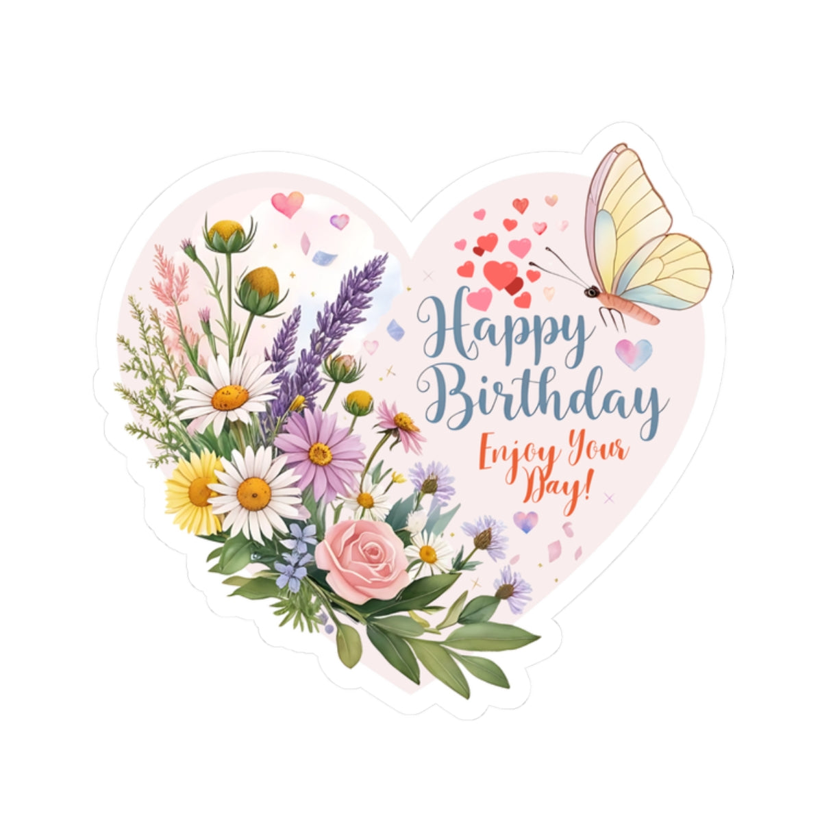 Happy Birthday Stickers, Enjoy Your Day Colorful Celebration Gift, Cute Vinyl Sticker For Friends Family Waterproof Party Favor, Cheerful Art