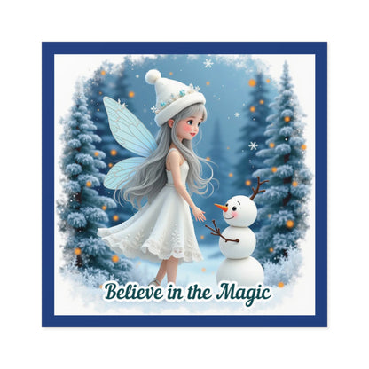Believe In The Magic Sticker, Winter Fairy Sticker, Inspirational Christmas Sticker, Festive Vinyl Sticker, Holiday Quote Sticker, Planner Decal
