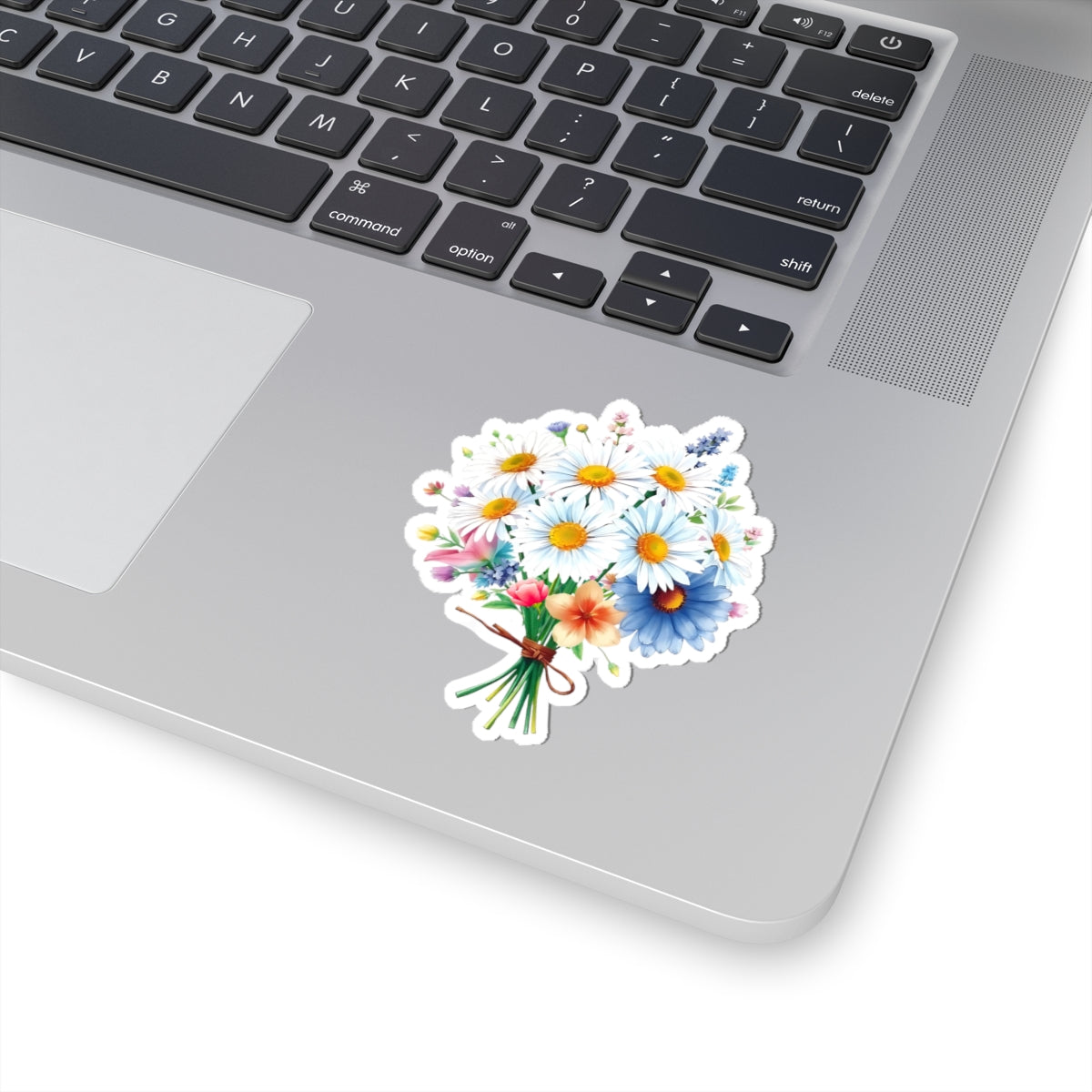 Beautiful Bouquet White Daisies Spring Flowers Kiss-Cut Sticker, Symbol of Purity Innocence Joy April Birth Flower Planner Sticker