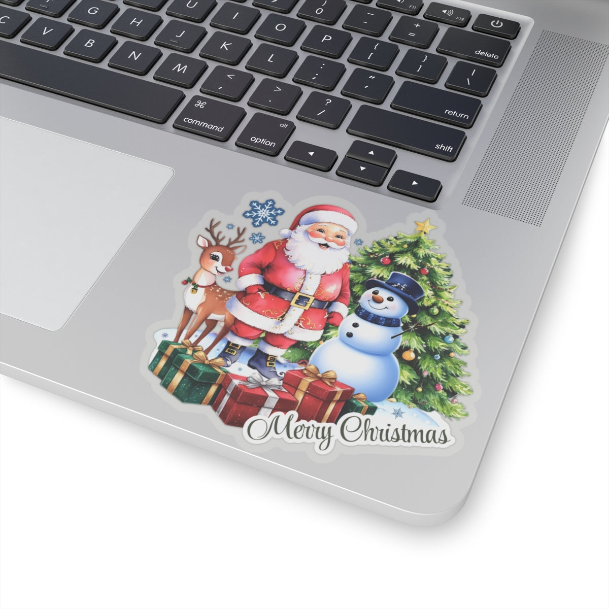 Merry Christmas Stickers, Santa Snowman Reindeer Holiday Stickers, Cute Christmas Tree Stickers, Festive Holiday Vinyl Laptop Mug Stickers