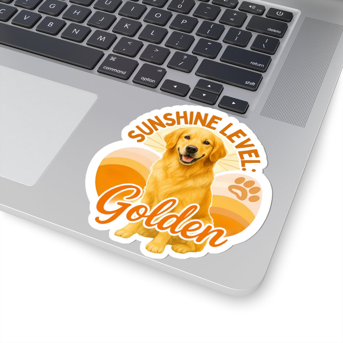Sunshine Level: Golden Sticker, Golden Retriever Vinyl Sticker, Cute Golden Waterproof Sticker, Laptop Planner Dog Lover Gift Retriever Decal