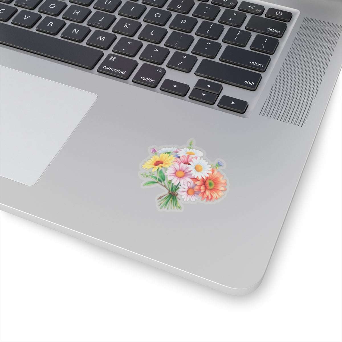 Daisy Flower Sticker, Romantic Floral Bouquet Vinyl Decal, Waterproof Kiss Cut Spring Aesthetic Gift For Her, Laptop Water Bottle Journal Art