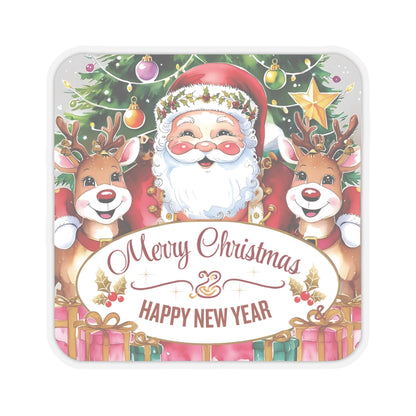 Merry Christmas Happy New Year Holiday Stickers, Cute Santa Reindeer Christmas Tree Holiday Planner Stickers, Winter Vinyl Planner Sticker