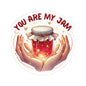 You Are My Jam Sticker, Adorable Love Sticker, Cute Food Pun Sticker, Gift For Foodie, Sweet Romantic Sticker, Scrapbook Laptop Sticker Planner
