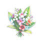 Spring Bouquet Sticker, Lily of The Valley May Birth Flower Vinyl Decal, Floral Laptop Sticker Water Bottle Gift Mother's Day Sticker