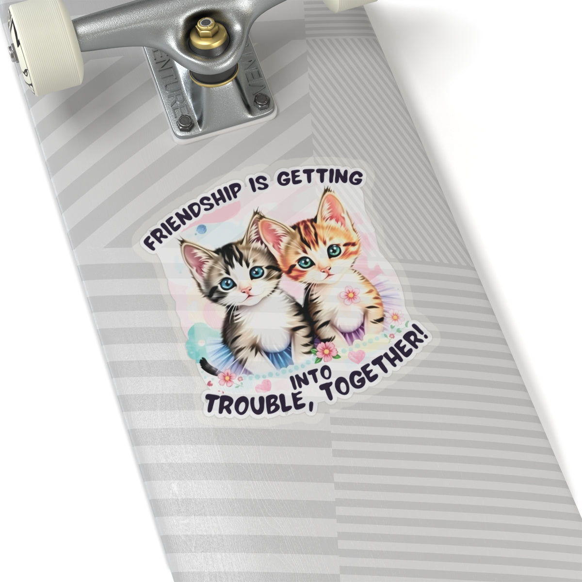 Friendship Getting Into Trouble Together Sticker - Funny Best Friends Vinyl Decal - Waterproof Durable Laptop Water Bottle Sticker Gift