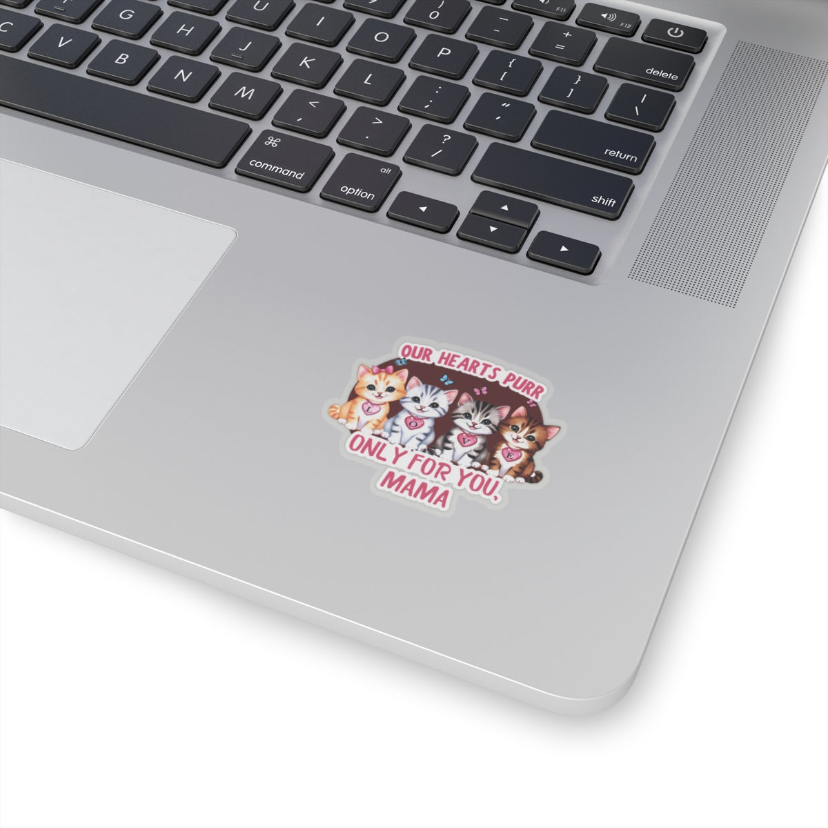 Mother's Day Sticker Our Hearts Purr Only For You, Cat Lady Gift, Cute Cat Lovers Sticker, Waterproof Vinyl Sticker, Happy Mother's Day Gift