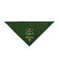 Santa's Little Helper Christmas Pet Bandana, Green Color