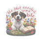 The Plot Needed Some Bite Sticker, Funny Jack Russell Book Lover Gift, Cute Puppy Reading Decal, Whimsical Animal Themed Kiss Cut Sticker