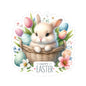 Happy Easter Sticker, Easter Bunny Vinyl Sticker, Spring Holiday Decal, Easter Egg Hunt Sticker, Cute Rabbit Sticker, Kids Craft Supplies Decal