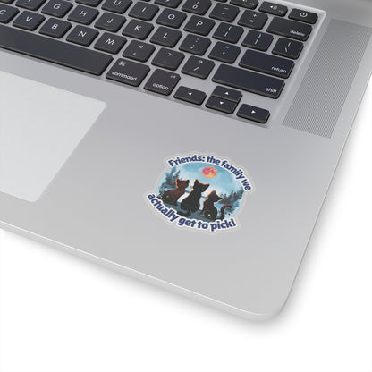 Friends: The Family You Actually Get to Pick! Vinyl Kiss-Cut Sticker – Waterproof Durable Decal for Laptops, Water Bottles, Planners – Unique BFF Gift